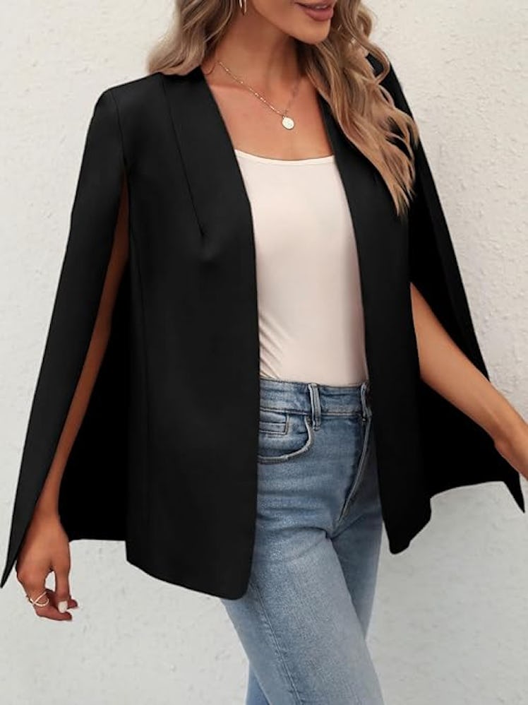 GAMISOTE Split-Sleeve Blazer Cape