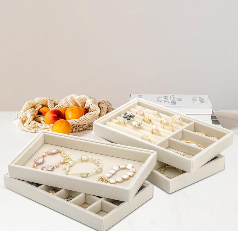 Elsjoy Jewelry Tray Drawer Inserts (8-Pack)