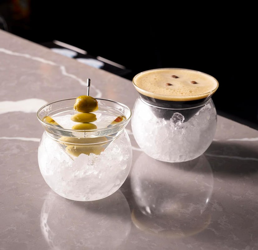 LEMONSODA Stemless Chiller Martini Glasses (2-Pack)