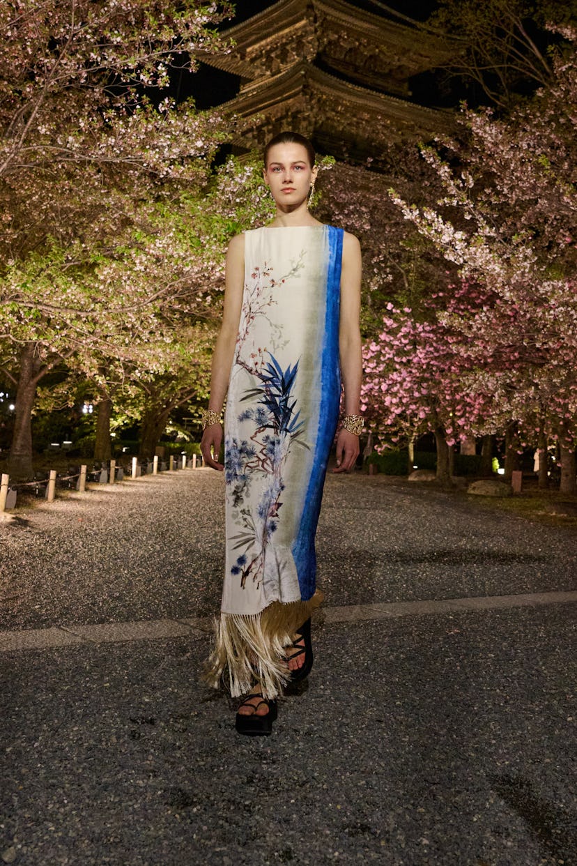 a look from christian dior pre-fall 2025 collection shown in tokyo