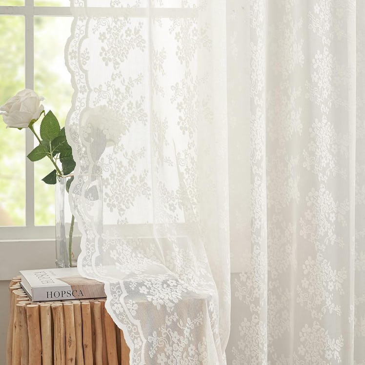 YJ YANJUN Sheer Lace Curtains