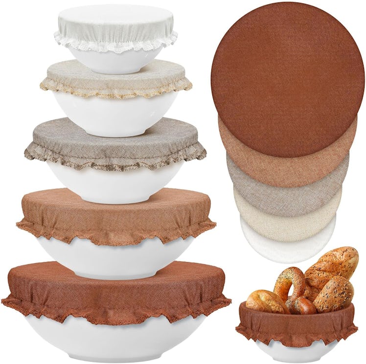 patelai Reusable Elastic Bowl Covers (10-Pack)