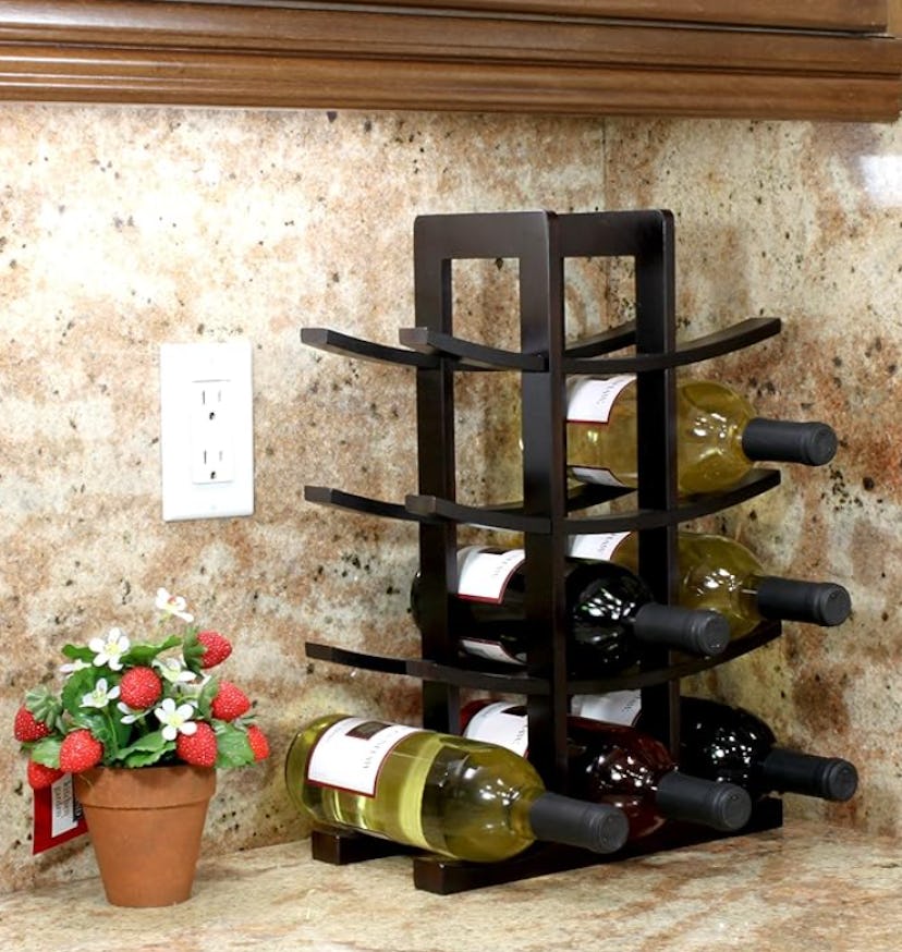 Oceanstar Bamboo Wine Rack