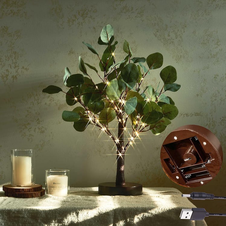Hairui Lighted Tabletop Olive Tree