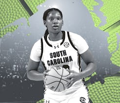 Sania Feagin plays in her South Carolina gear.