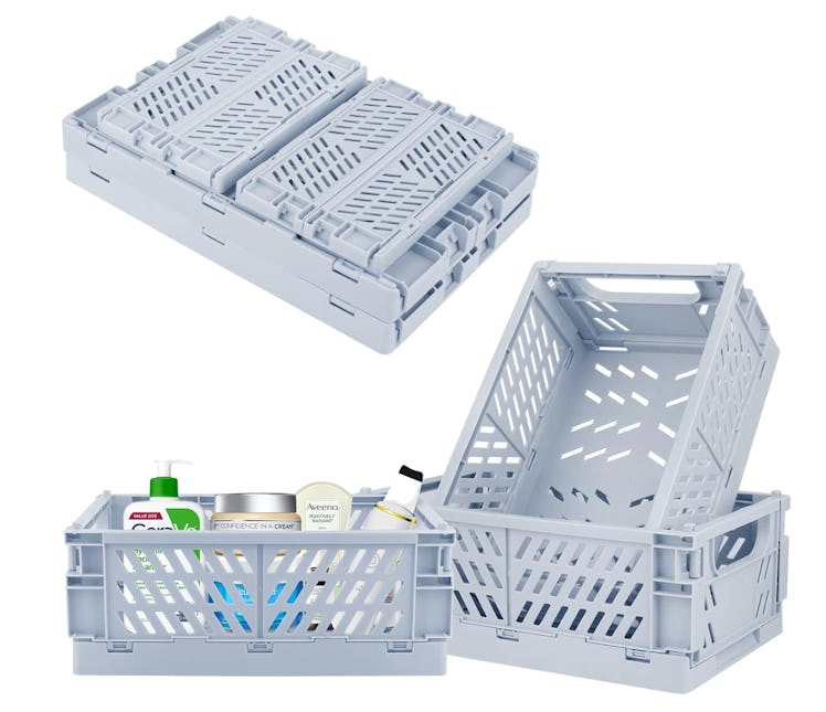Weraher Plastic Storage Baskets (4-Pack)