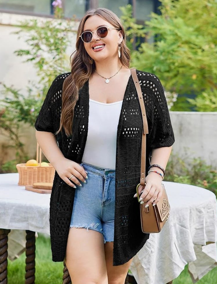 IN'VOLAND Lightweight Crochet Cardigan
