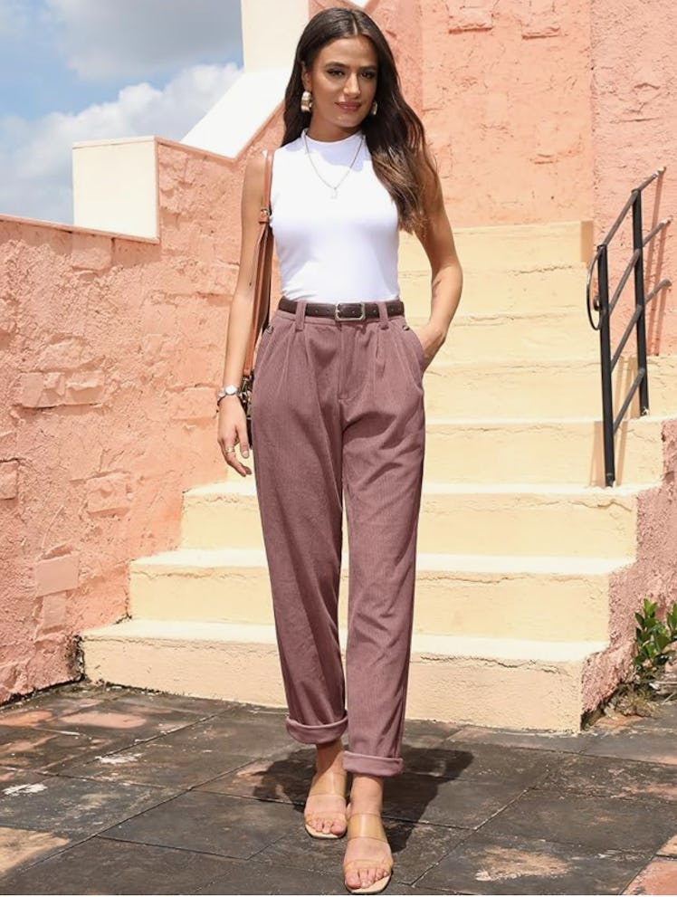 siliteelon Corduroy Straight Pants