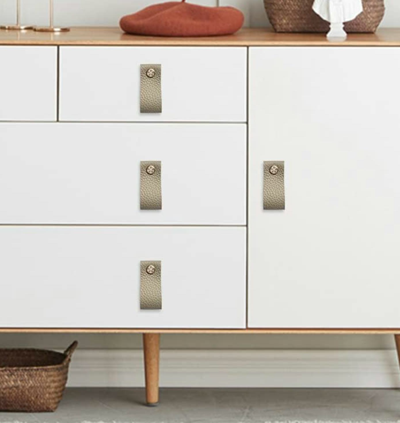 Hiili &amp; Kaala Leather Dresser Knobs (12-Pack)