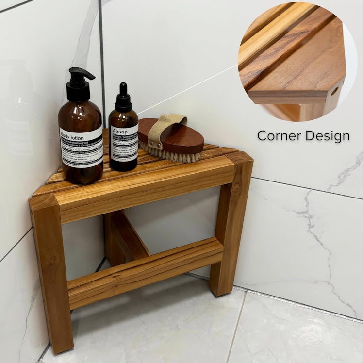 PERFNIQUE Teak Shower Stool