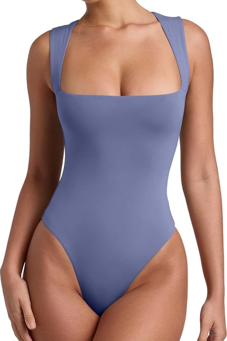 REORIA Square Neck Bodysuit 