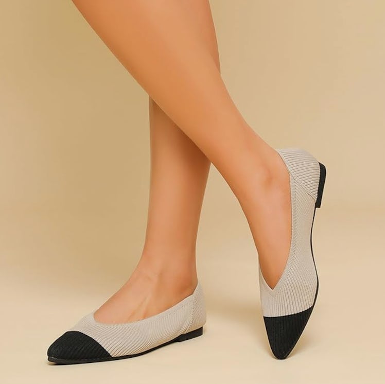 TINGRISE Pointed Ballet Flats