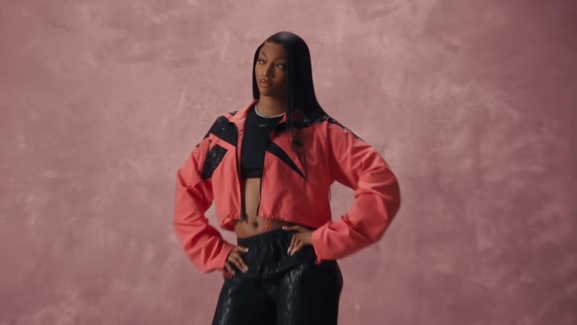 Angel Reese stars in a Reebok campaign.