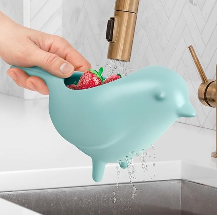 Genuine Fred BLUE BIRD Ceramic Colander