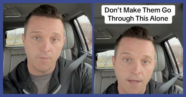A man sits in a car and speaks directly to the camera. Text on the right reads, "Don't Make Them Go ...
