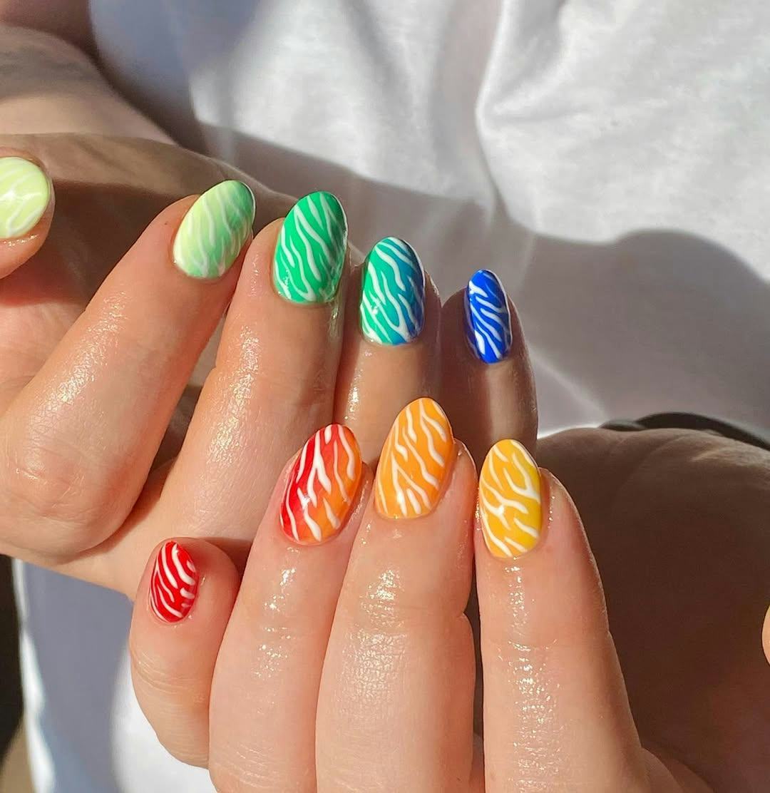 zebra print manicure