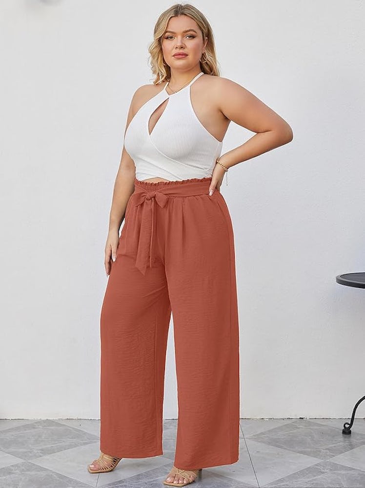 AusLook Tie Knot Palazzo Pants