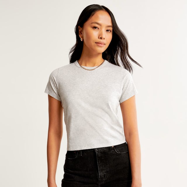 Essential Polished Body-Skimming Tee