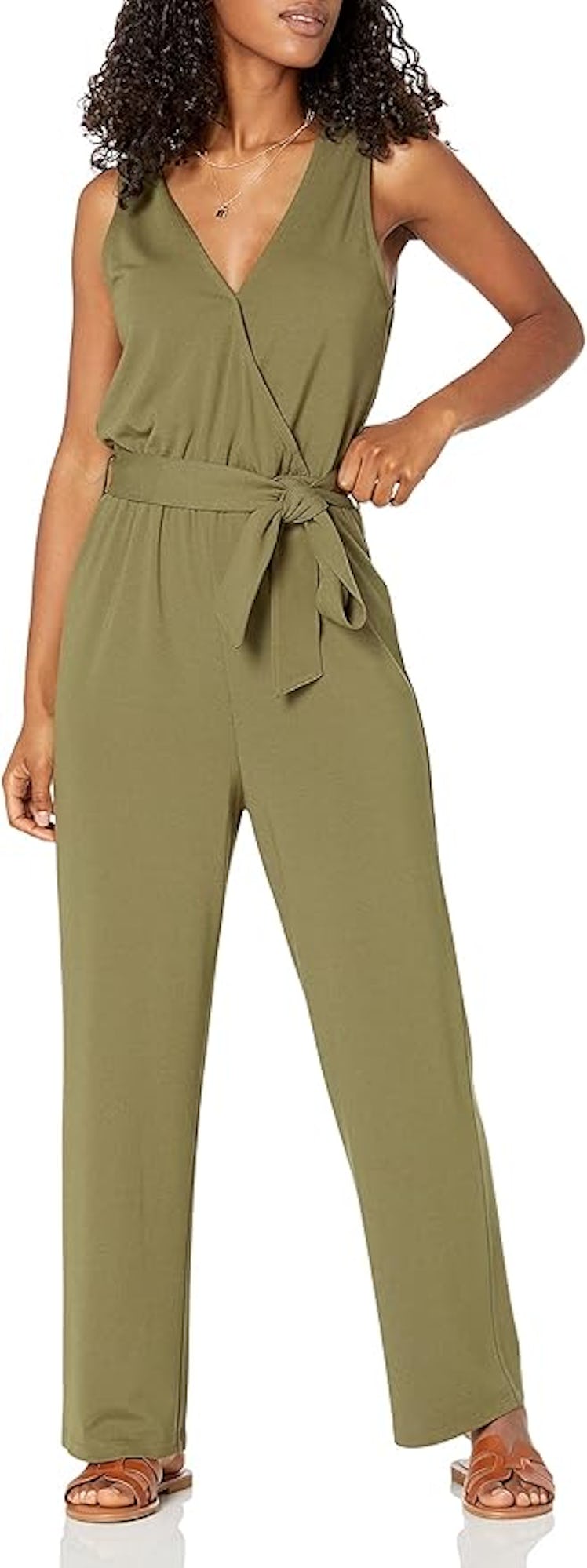 The Drop Sleeveless Wrap Jumpsuit