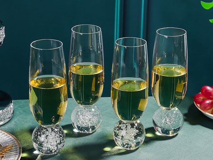 Hanjue Crystal Champagne Glasses Set (Set of 4)