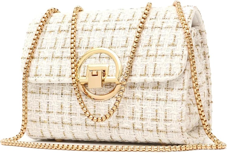 DFJXXX Tweed Shoulder Bag