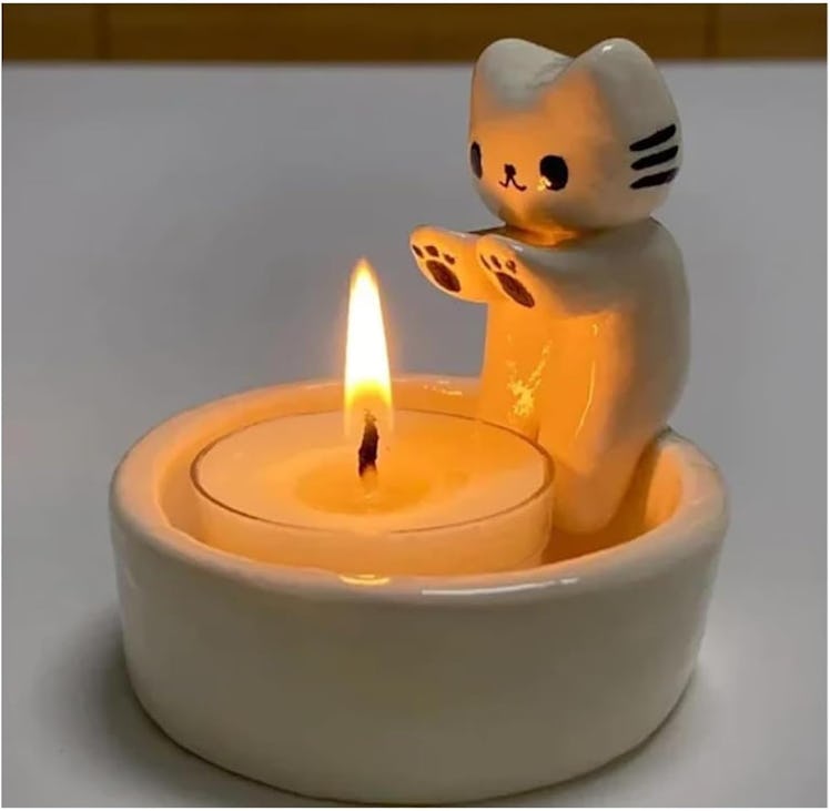 SPQSPQ Kitten Candle Holder