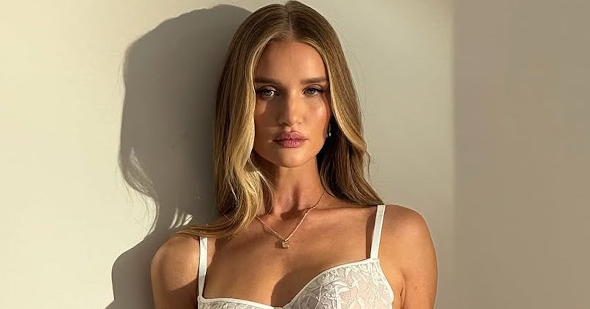 Rosie Huntington-Whiteley Stripped To Sheer Undies & Bikinis In 2 Sexy Campaigns