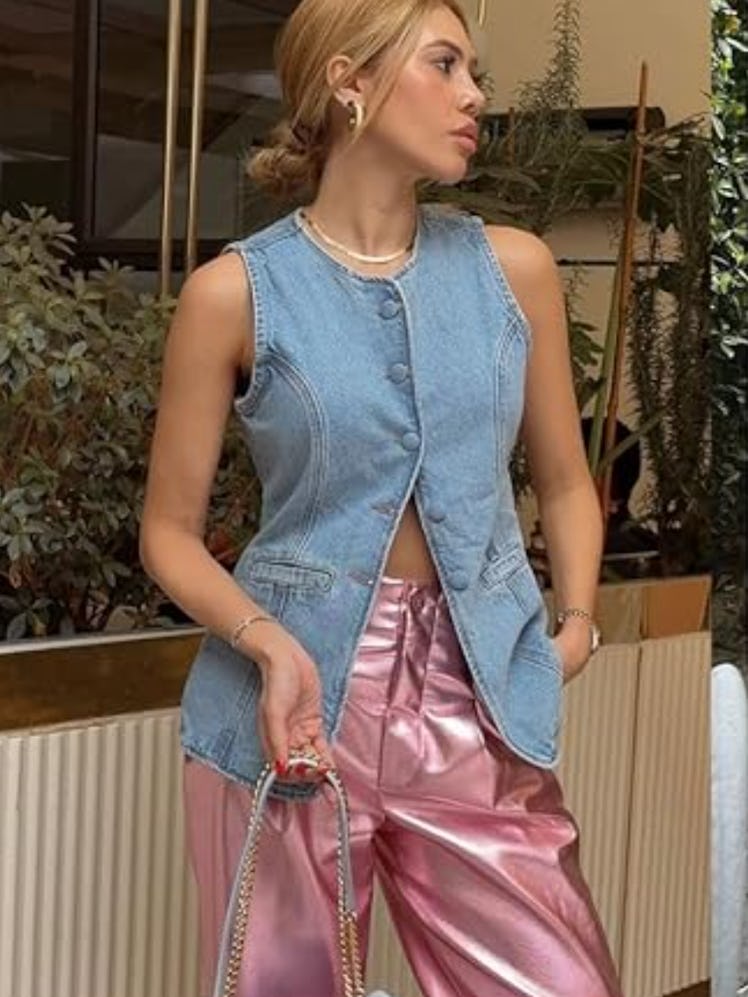 Tankaneo Button-Down Denim Vest