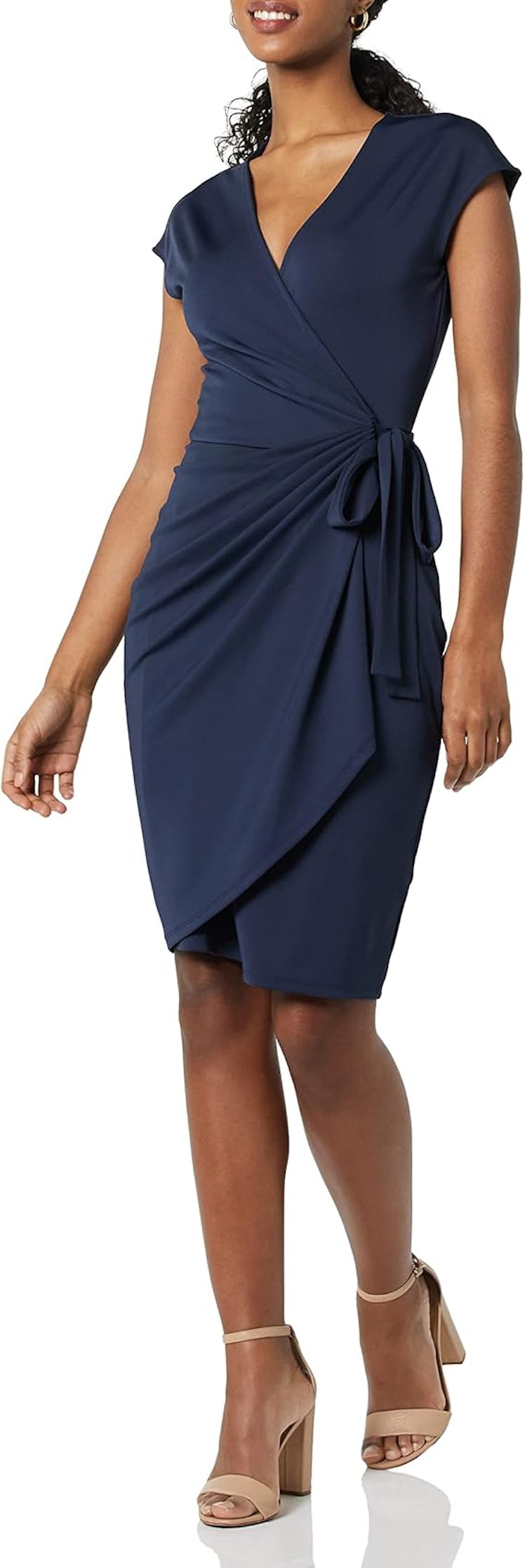 Amazon Essentials Classic Cap Sleeve Wrap Dress