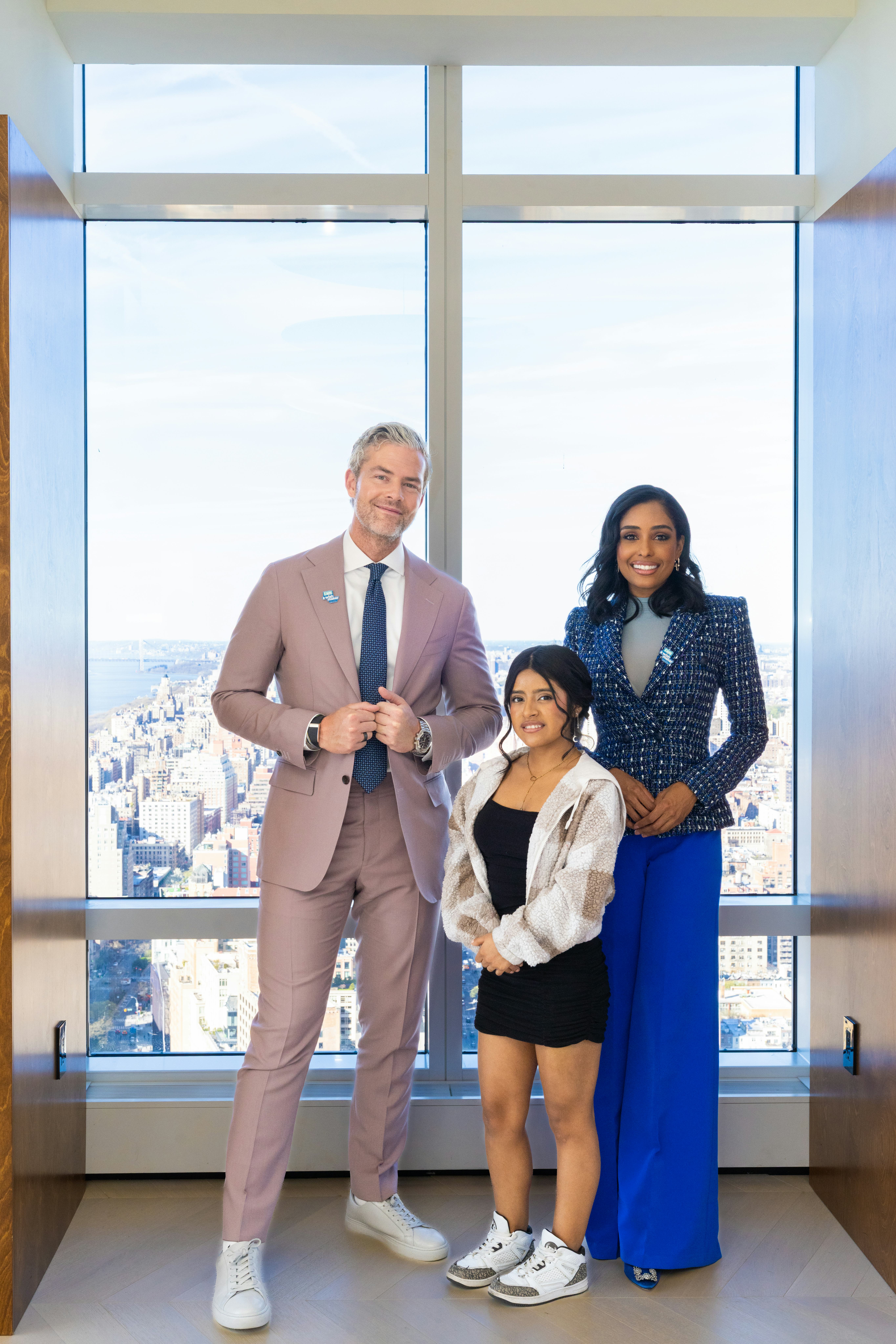 Ryan Serhant and Genesis Suero with Blanca for Make-A-Wish.