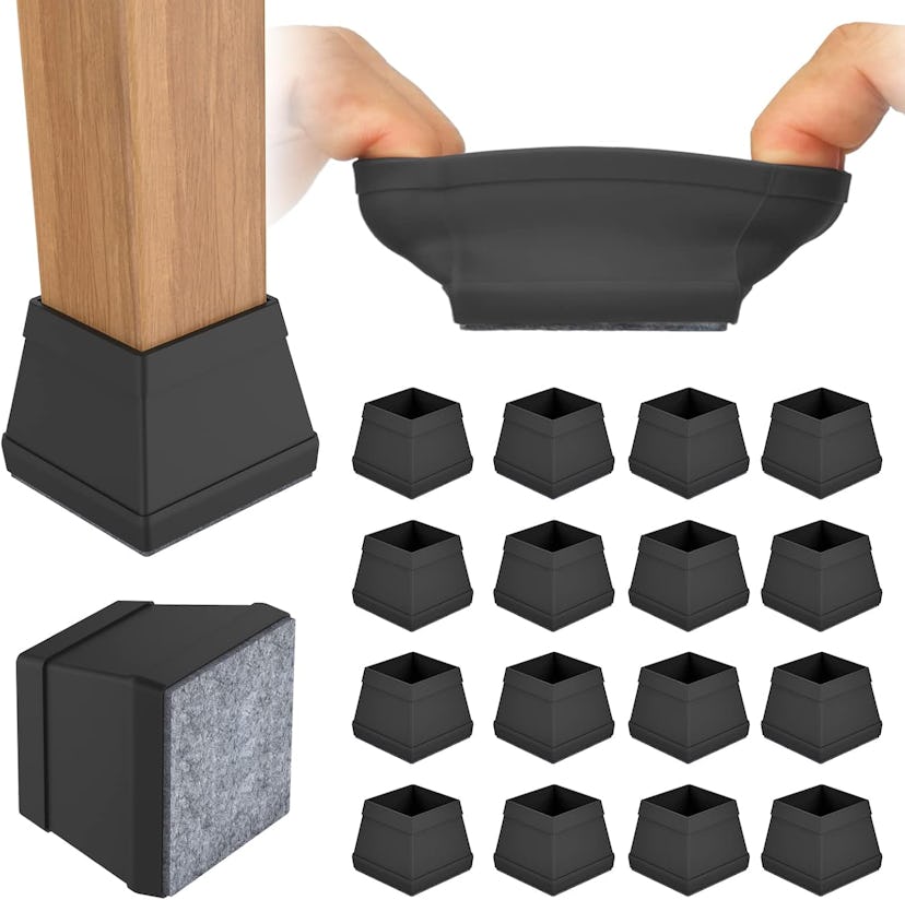 CHWM Square Chair Leg Floor Protector (16-Pieces) 