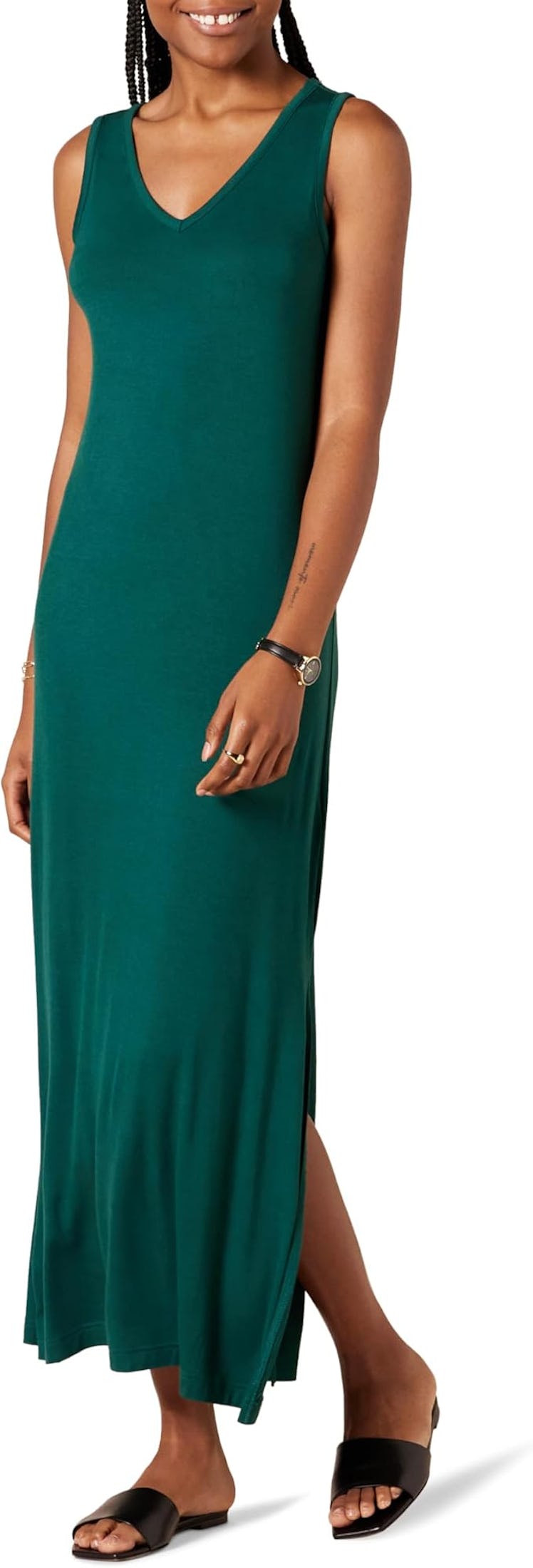 Amazon Essentials Jersey V-Neck Tank Maxi Length Dress
