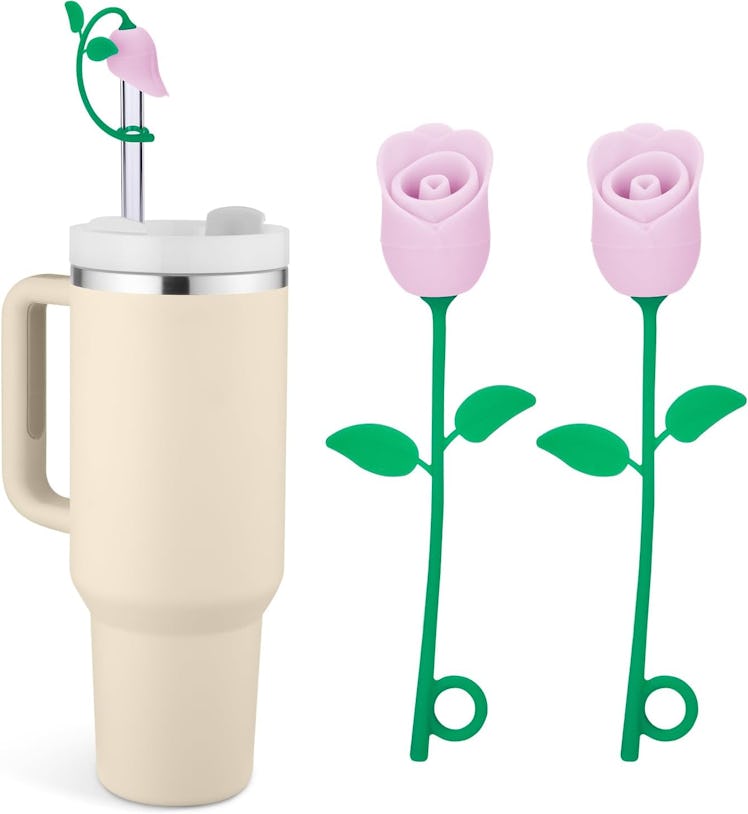 HSEM Flower Straw Toppers for Stanley Cup (Set of 2) 