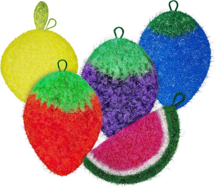 Dish Scrubbie Fruit Shaped Sponge (3-Pack)