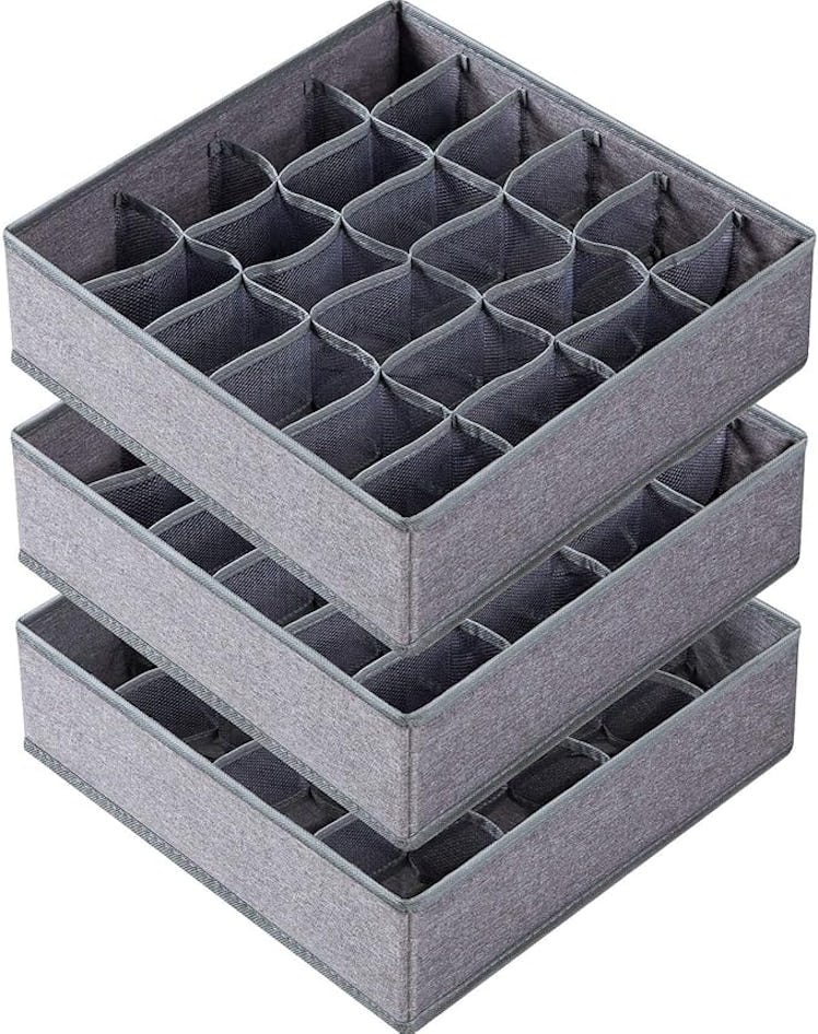 Criusia Sock & Underwear Organizers (3-Pack)