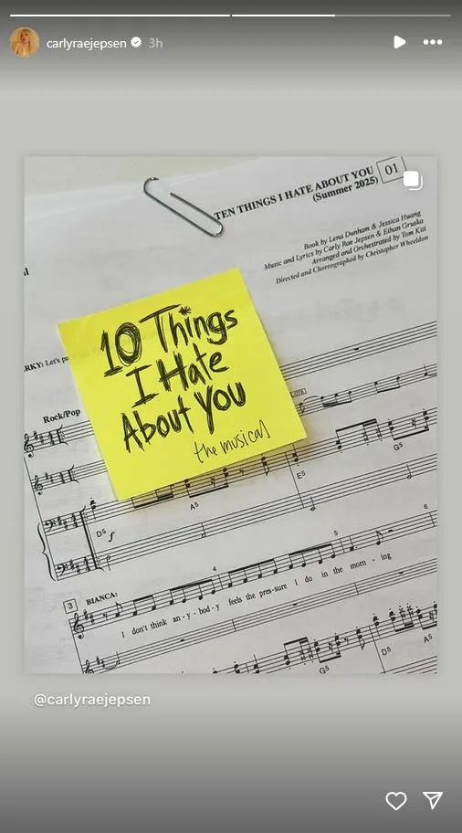 '10 Things I Hate About You' Musical: Songs, Writers, Broadway Debut ...