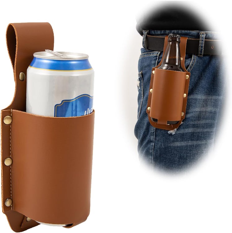 QCWN Leather Beer Holster