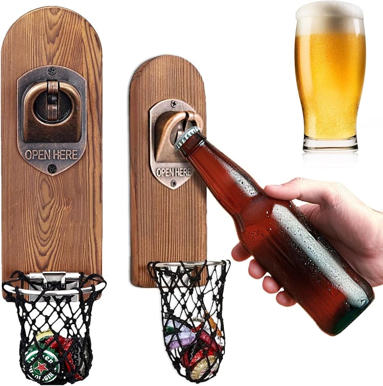 KERHAND Magnetic Bottle Opener with Basketball Net