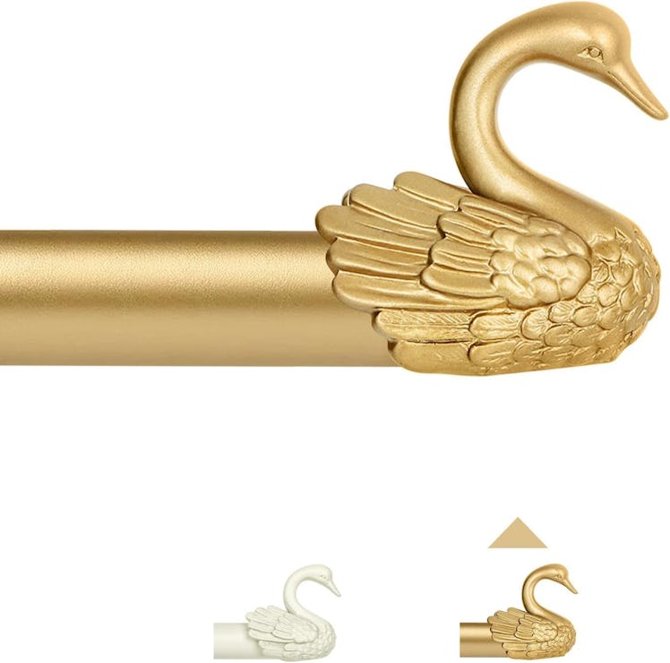 TANGWIN Gold Swan Curtain Rod