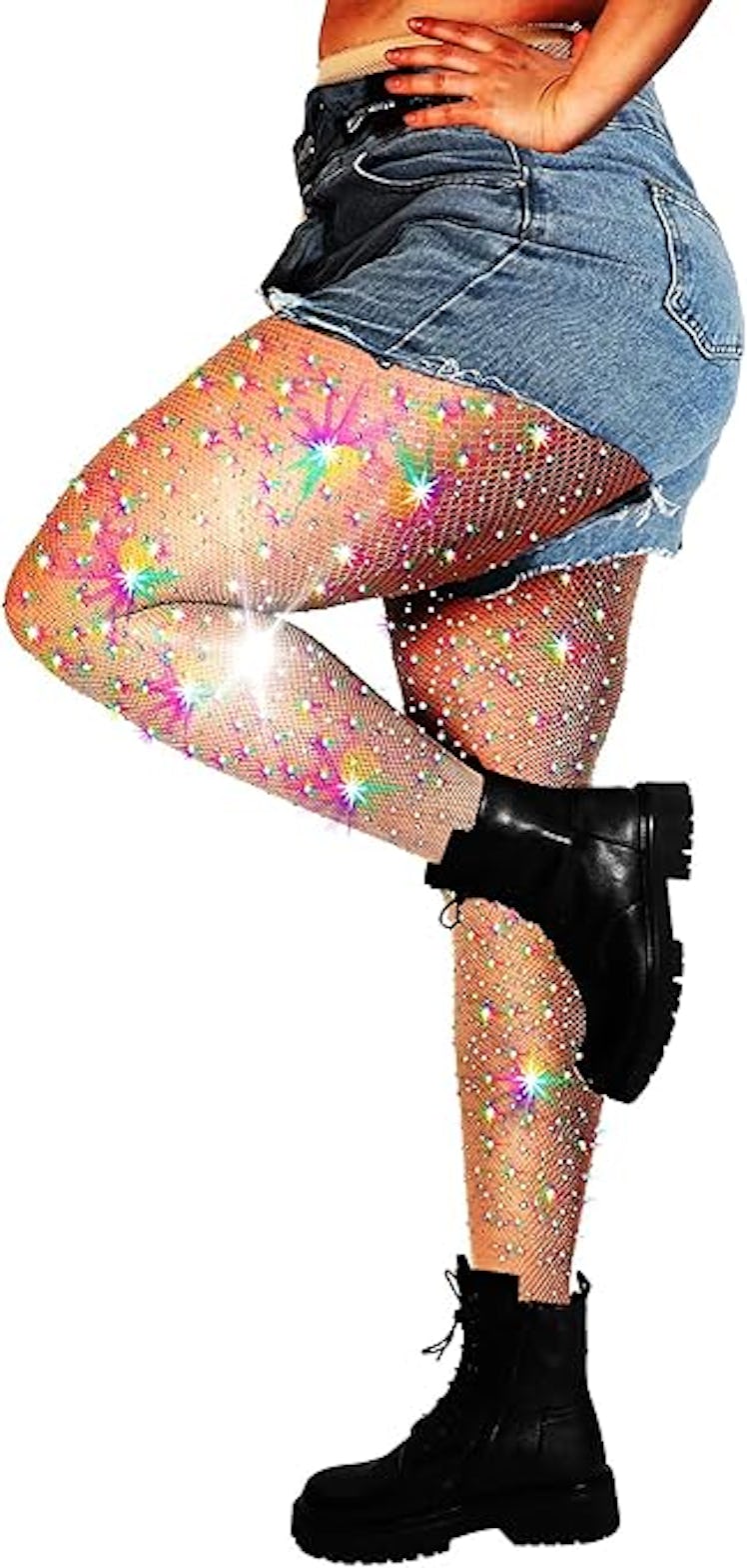 DancMolly Rhinestone Fishnets