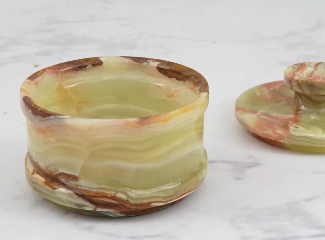 Radicaln Marble Salt Cellar With Lid