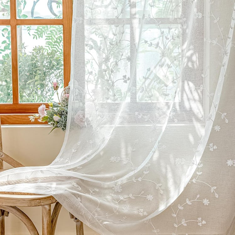 AmHoo Semi-Sheer Curtain (2-Pack)