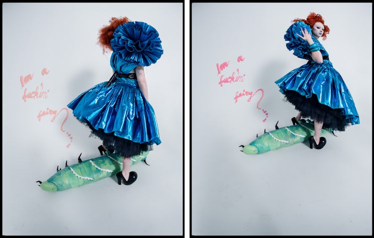 Chappell Roan in blue dress