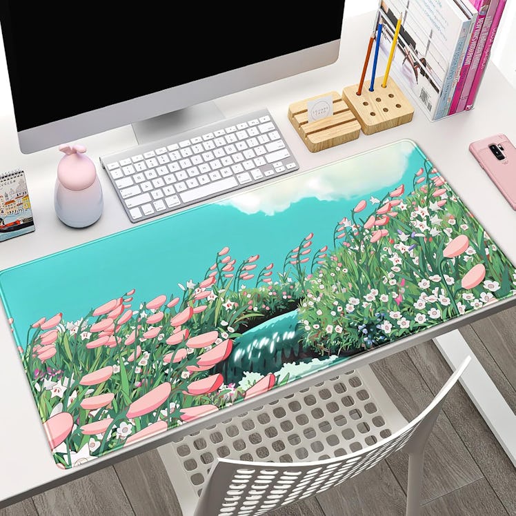 CYZFF Anime Floral Desk Mat