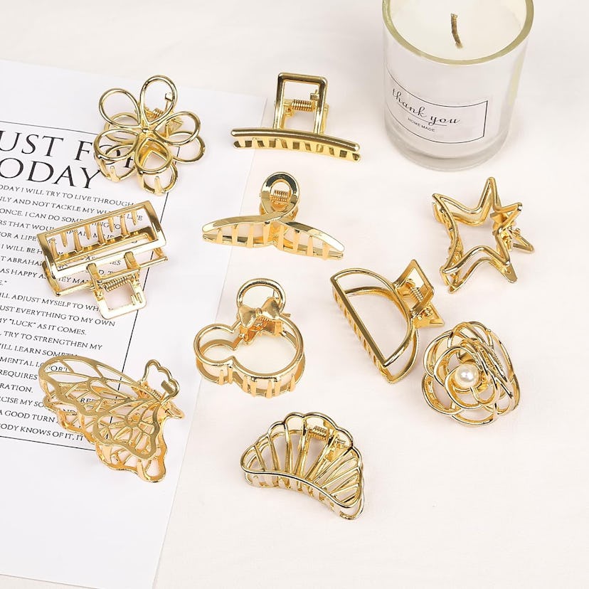 Tisenla Gold Hair Clips (10-Pieces)