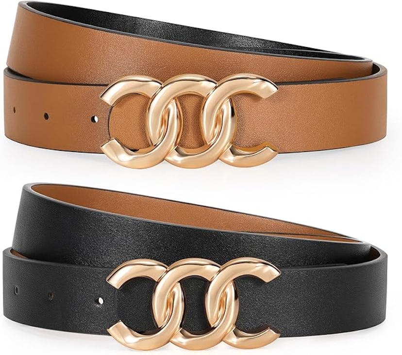KASBAH Reversible Leather Belts (2-Pack)