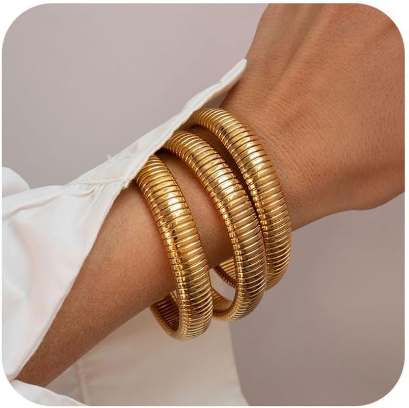 JUNYANGY Stretch Bangles Bracelets (3-Pack)