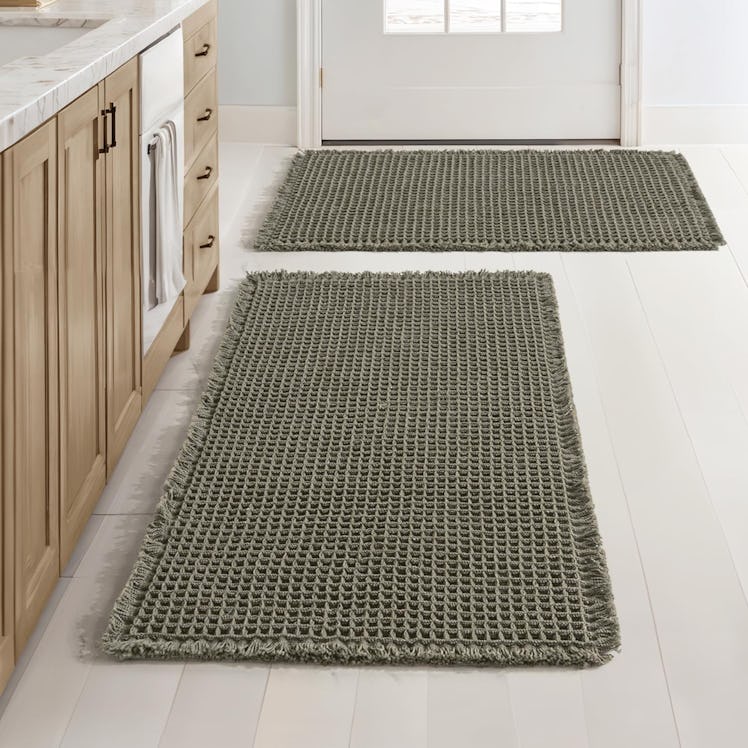 MIULEE Waffle Bathroom Rug (2-Pack)