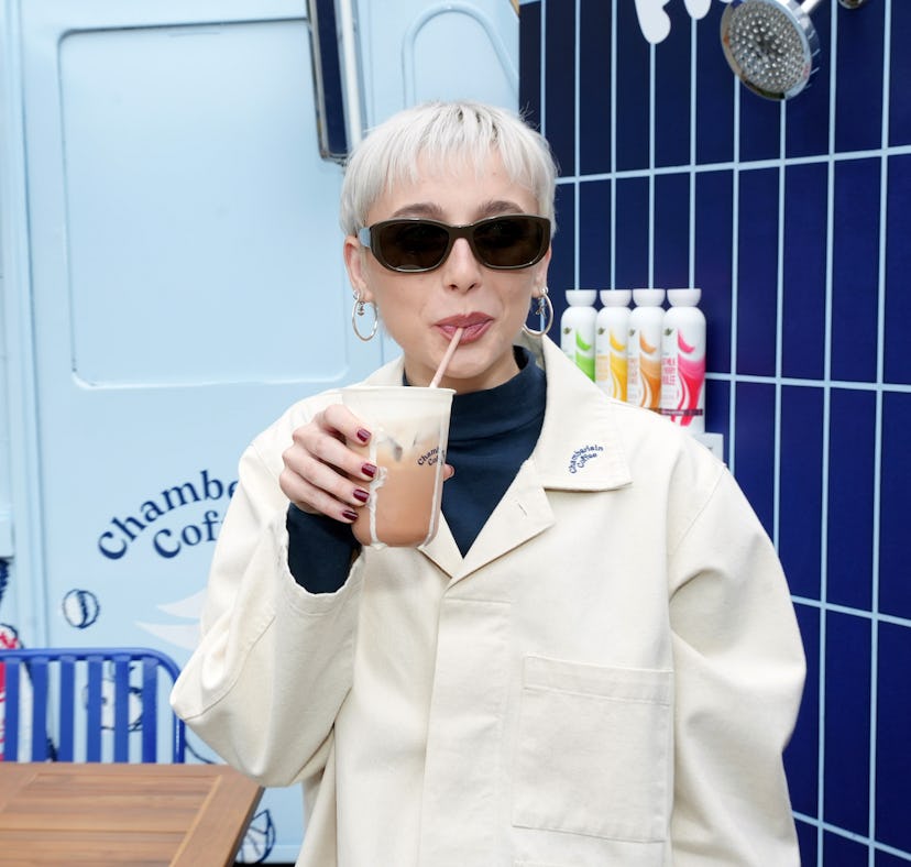 I tried Emma Chamberlain's Dove x Chamberlain Coffee Oat Milk and Berry Brulee latte.