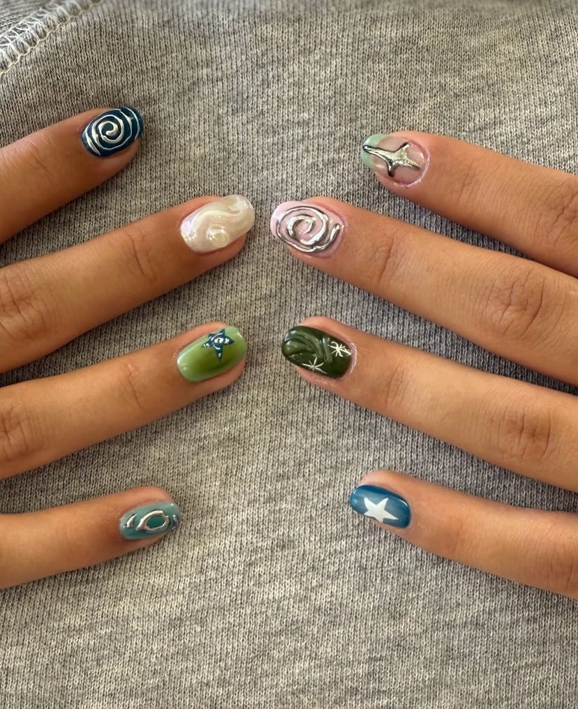 Bold Masculine 3D Nails That Wow